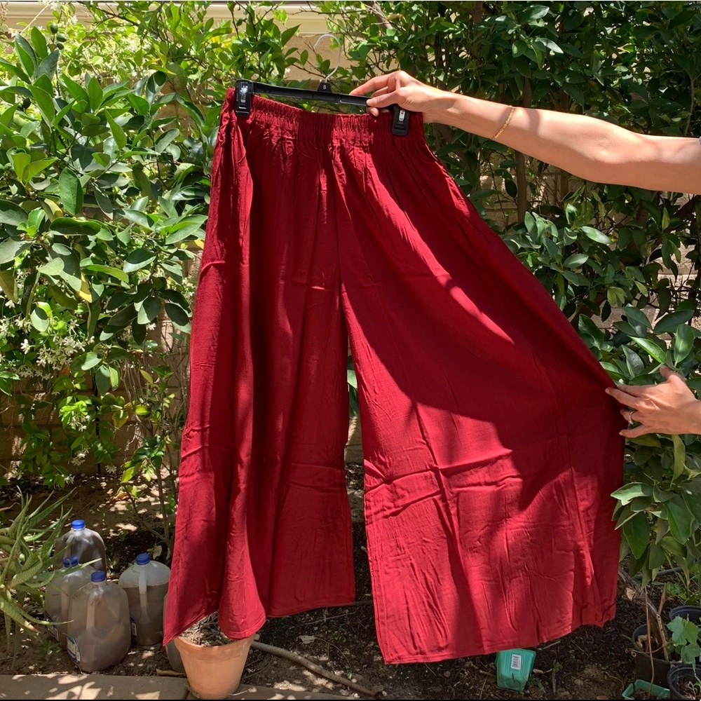 Made in India palazzo pants red